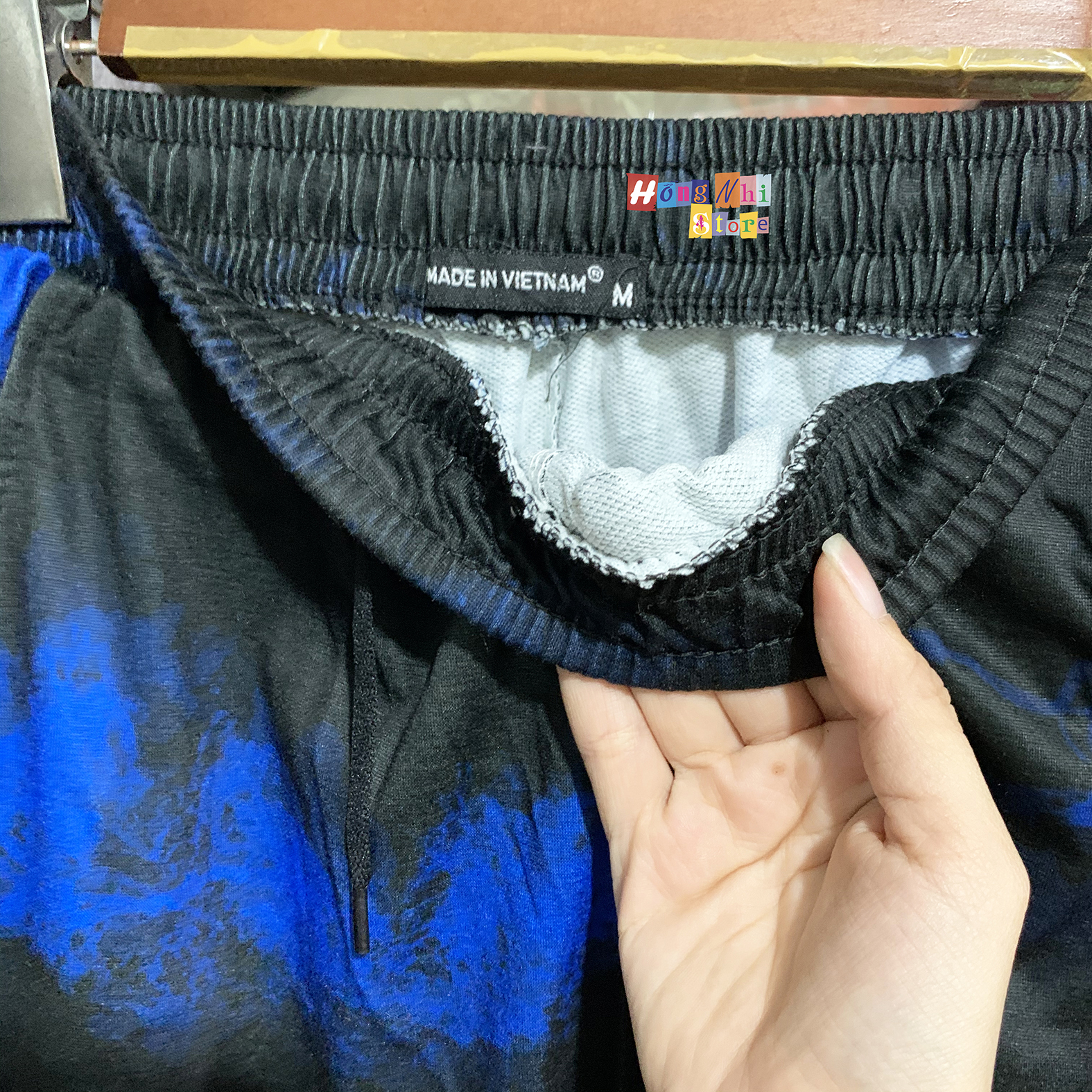 Quần Jogger 3D Ulzzang Unisex Jogger Loang Màu Bo Lai Đen Xanh V2 - MM