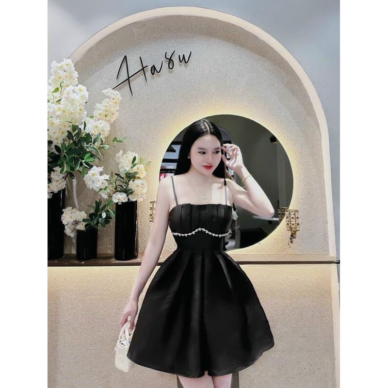 ĐẦM XOÈ 2 DÂY XẾP LY NGỰC ĐÍNH CƯỜM SIÊU XINH, TÔN DÁNG