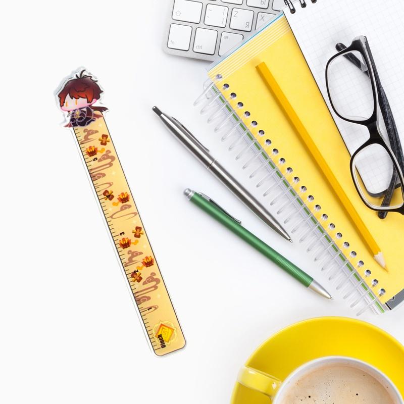 Thước đo thẳng hoạt hình Genshin cho học sinh