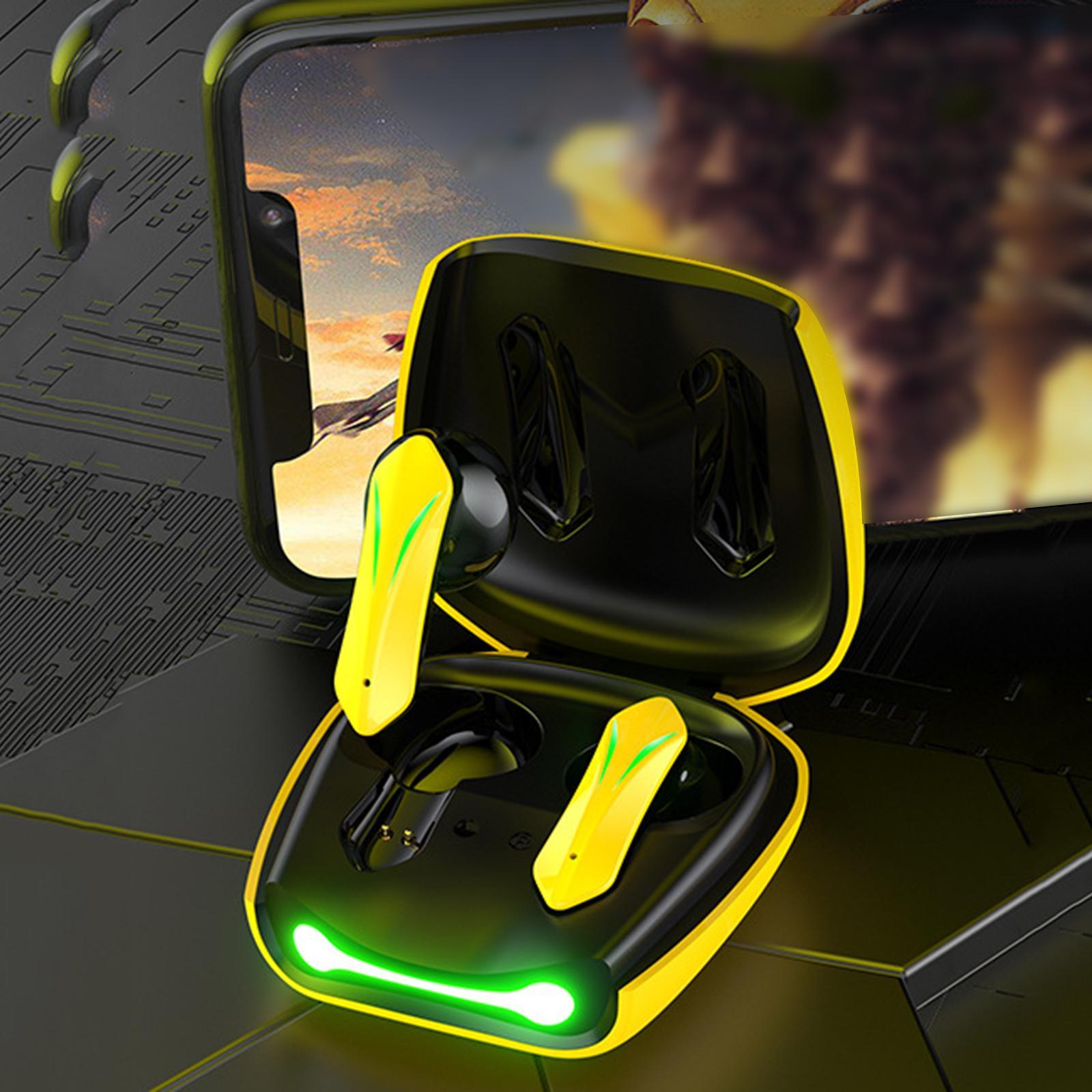 Stereo Bass Gaming Headphone Adjustable Mic yellow
