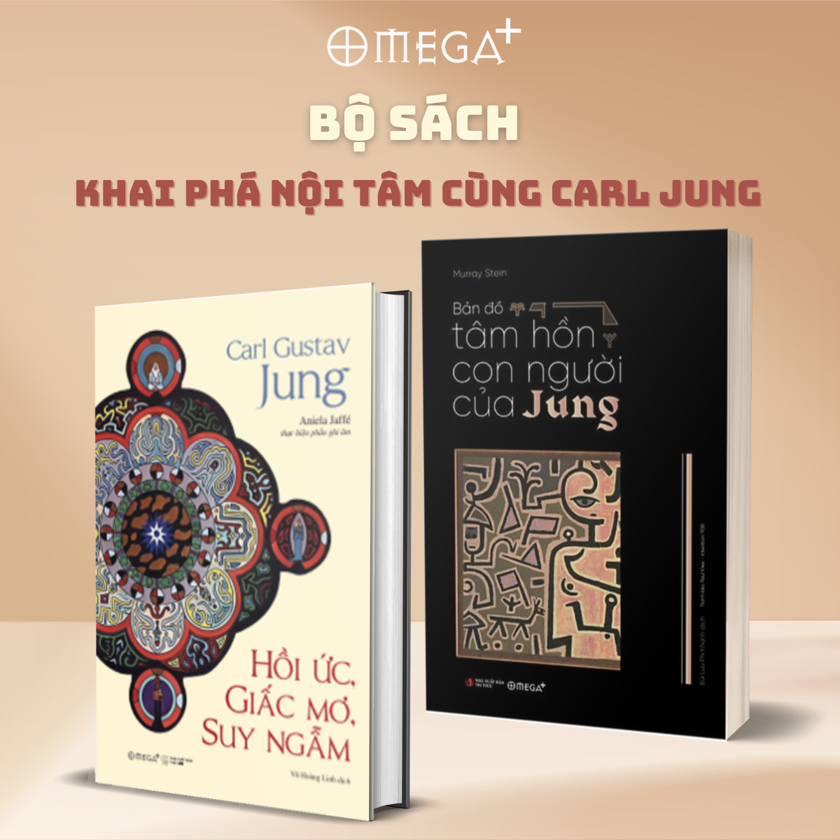 (Tặng Kèm Bookmark, Hình Ủi Vải, Hình Dán) Bộ Sách Kinh Điển Khai Phá Nội Tâm Cùng Carl Jung: Bản Đồ Tâm Hồn Con Người Của Jung (Bìa Mềm) + Hồi Ức, Giấc Mơ, Suy Ngẫm (Bìa Cứng) - Omega Plus