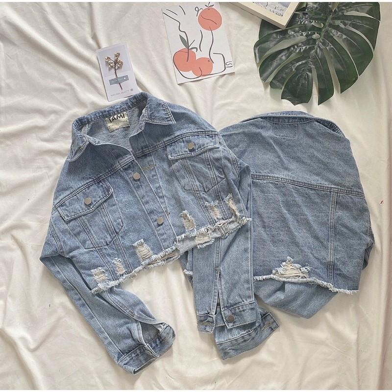 Áo Khoác jeans Lửng CAO CẤP Áo Khoác Croptop