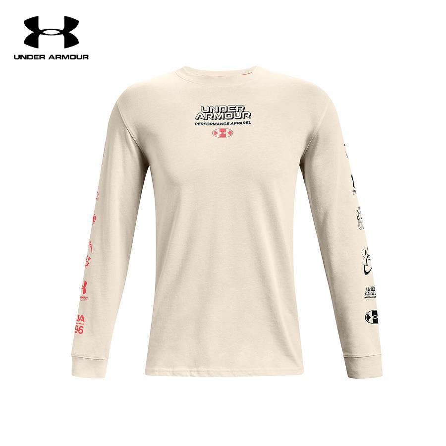 Áo thun tay dài thể thao nam Under Armour Multi Logo - 1361688-110