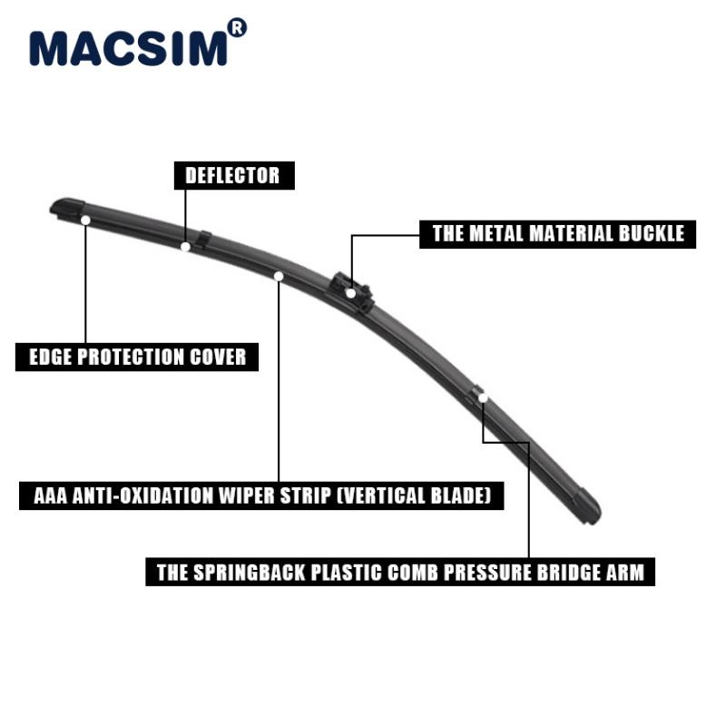 Combo cần gạt nước mưa ô tô Nano Silicon Macsim cho xe mercedes benz E-Class Series E320 2014-2016