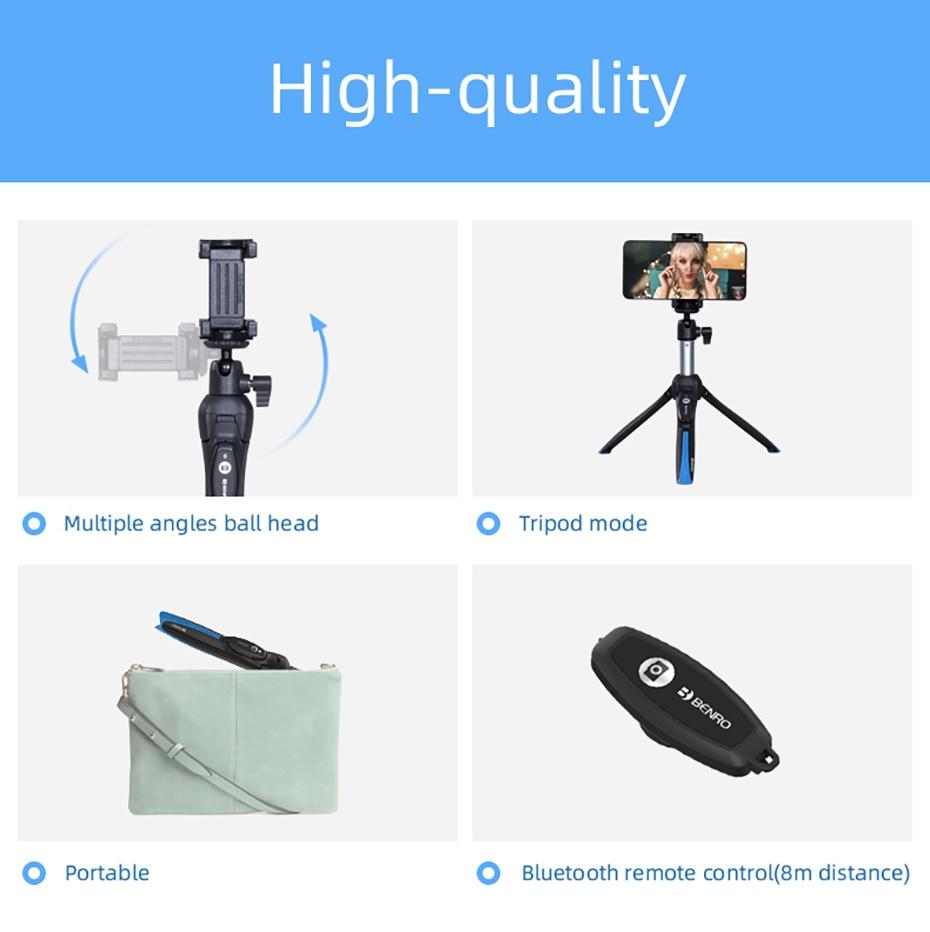 Gậy Selfie Benro Mini Tripod- BK15 - Hàng Chính Hãng