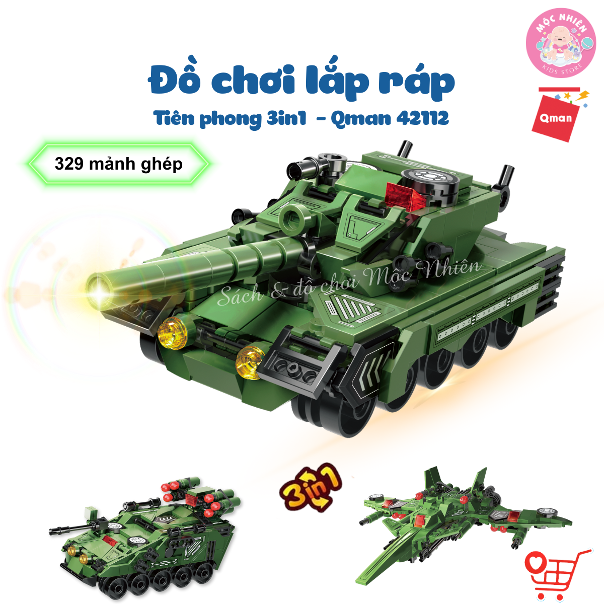 Đồ chơi lắp ráp xếp hình Qman 42112 - Tiên Phong (329 mảnh ghép) - Dành cho bé trai từ 6 tuổi