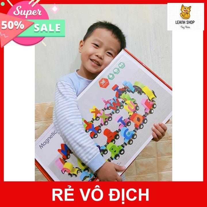 Đồ Chơi Đoàn Tàu Nam Châm Từ Tính Chữ Cái & Số Đếm, Đồ chơi giáo dục sớm cho bé