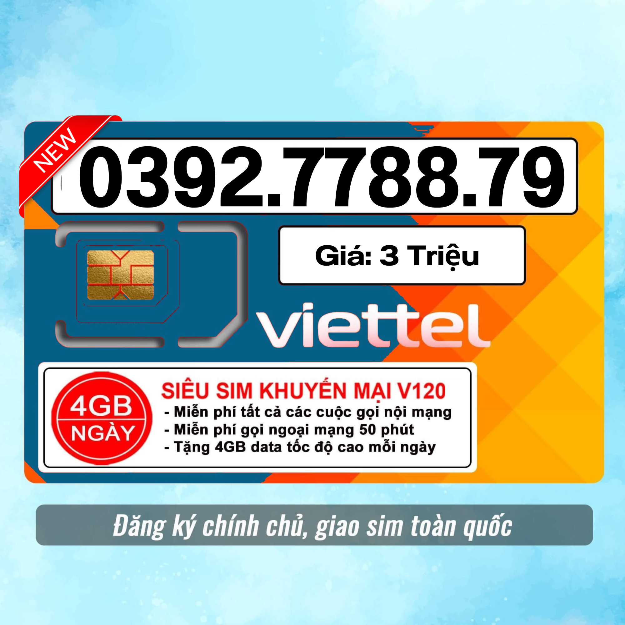 Sim Viettel số đẹp - Hàng chính hãng - 0392.7788.79
