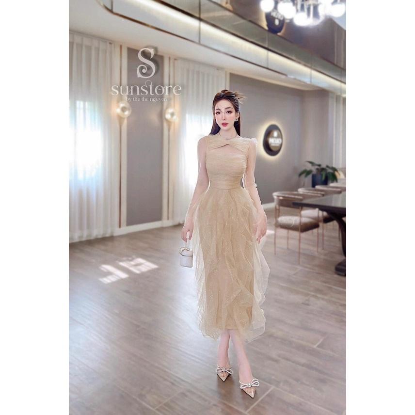 ĐẦM LƯỚI CAO CẤP DÁNG DÀI THIẾT KẾ CHUẨN SHOP CÓ LƯỚI TUA RUA CỰC SANG CHẢNH LUN NHA CÁC NÀNG - hồng