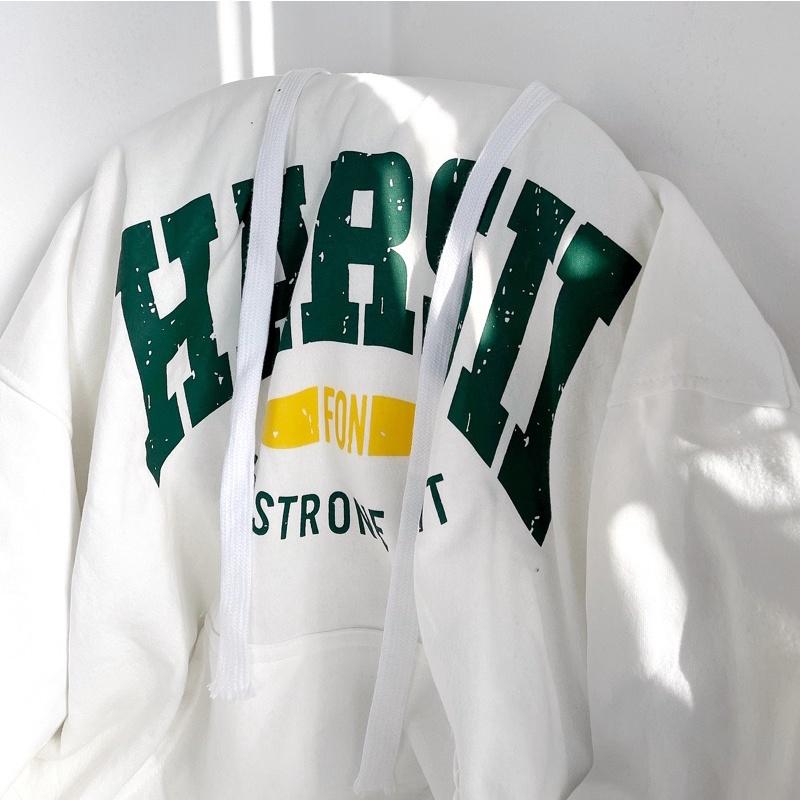 Áo hoodie nỉ bông HARSII màu TRẮNG/NÂU/XÁM CHÌ ️ Nam nữ unisex ️ Áo Khoác Hoodie form rộng Jaystoree