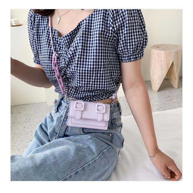 Túi đeo chéo nữ Túi xách nữ mini dây da pha xích Ulzzang siêu dễ thương TD14