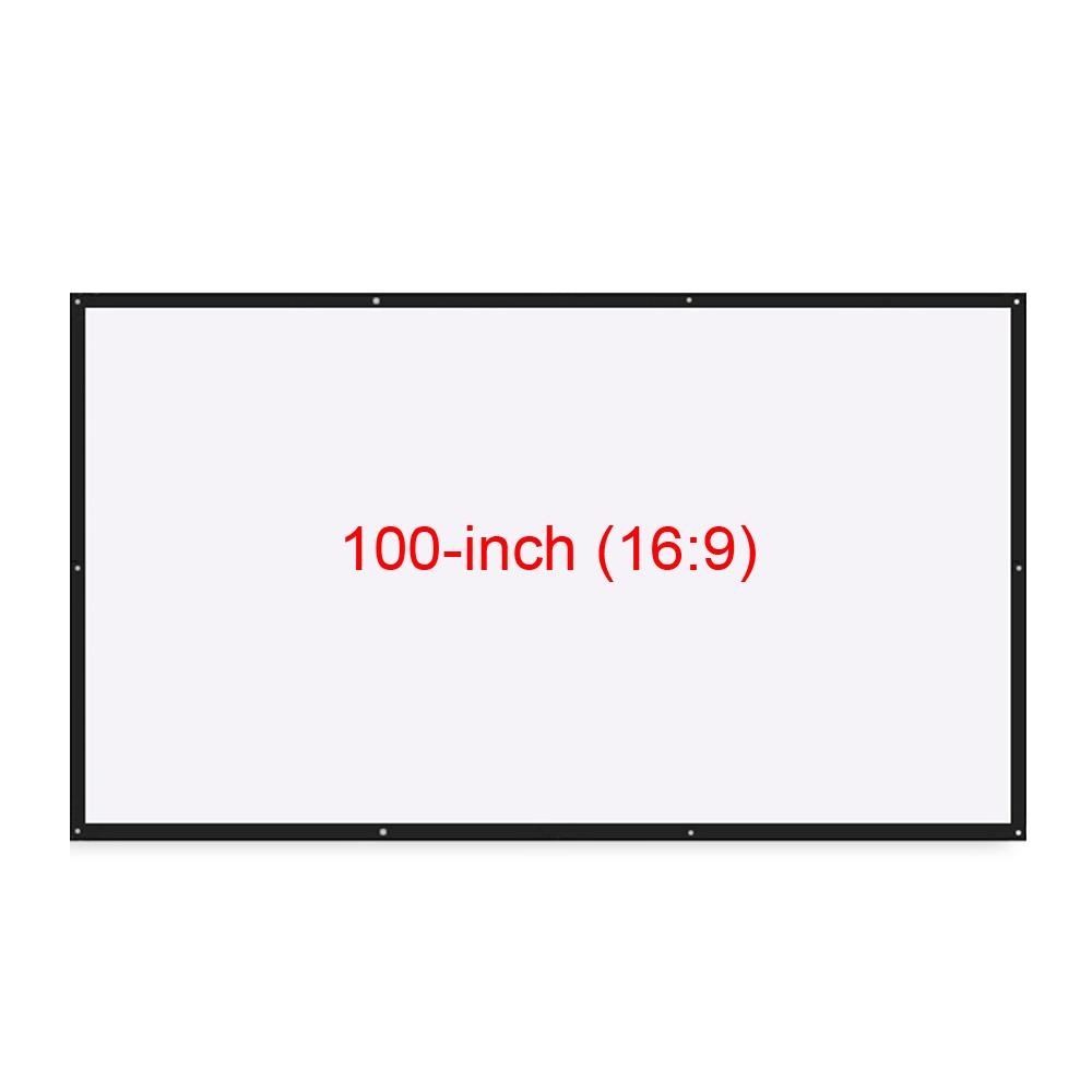 Màn hình máy chiếu ngoài trời 100 inch HD PVC 16: 9 có thể gập lại