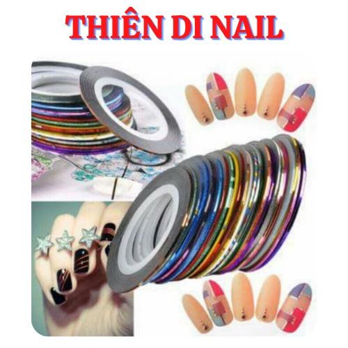 Kim tuyến nail dạng sợi, Set 40 cái dây kim tuyến trang trí móng