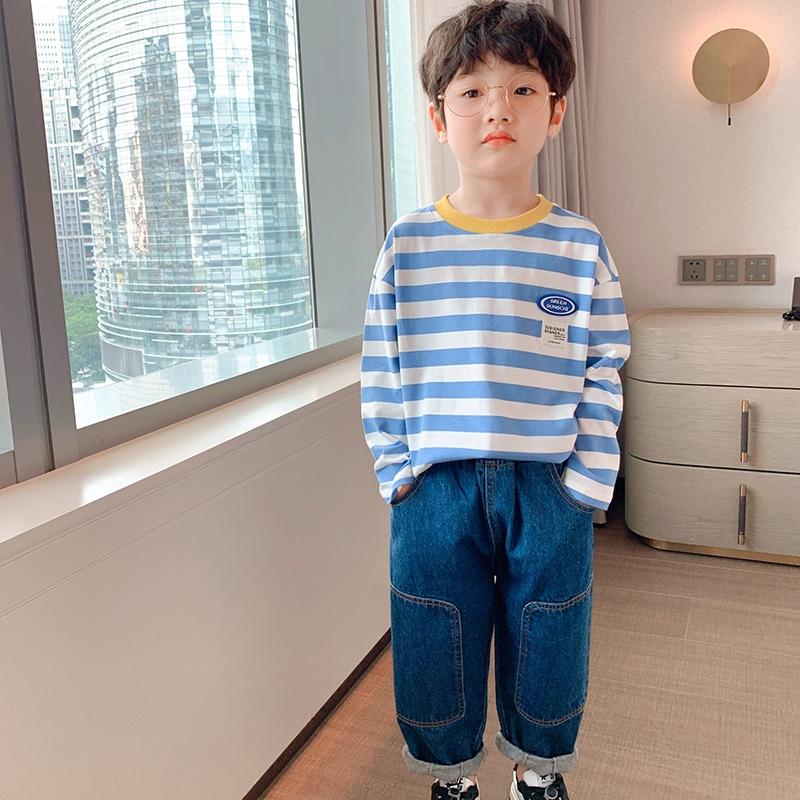 QJ45 Size90-130 Quần jean thụng ngố bé trai Thời trang trẻ Em hàng quảng châu