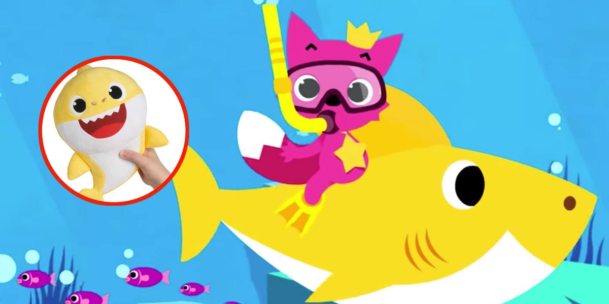 Gấu bông Gia đình cá mập Baby Shark hàng Hàn cao cấp