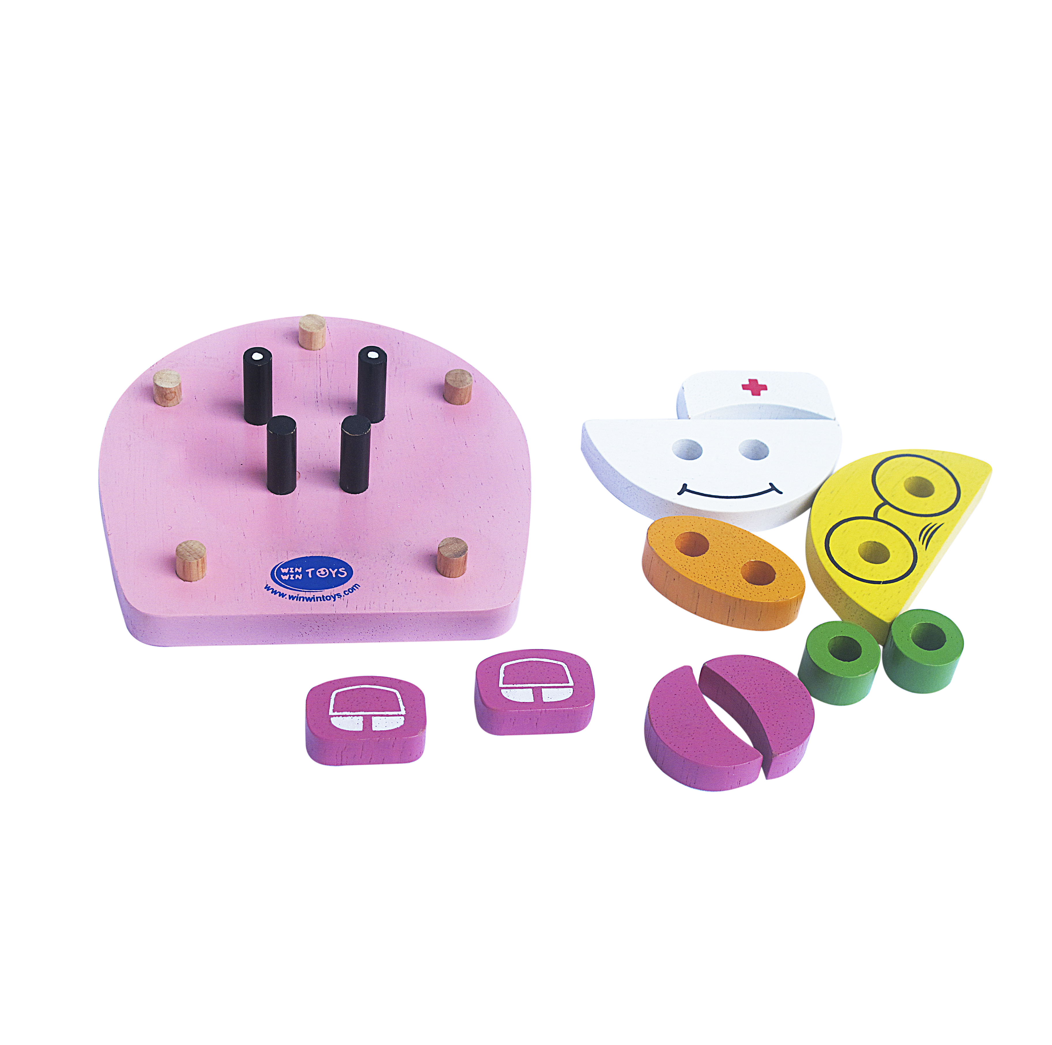 Đồ chơi gỗ Winwintoys - Xếp hình bác sĩ Heo 66242