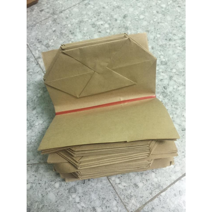 Combo 500 túi giấy xi măng loại túi 1 vuông kt 17x21
