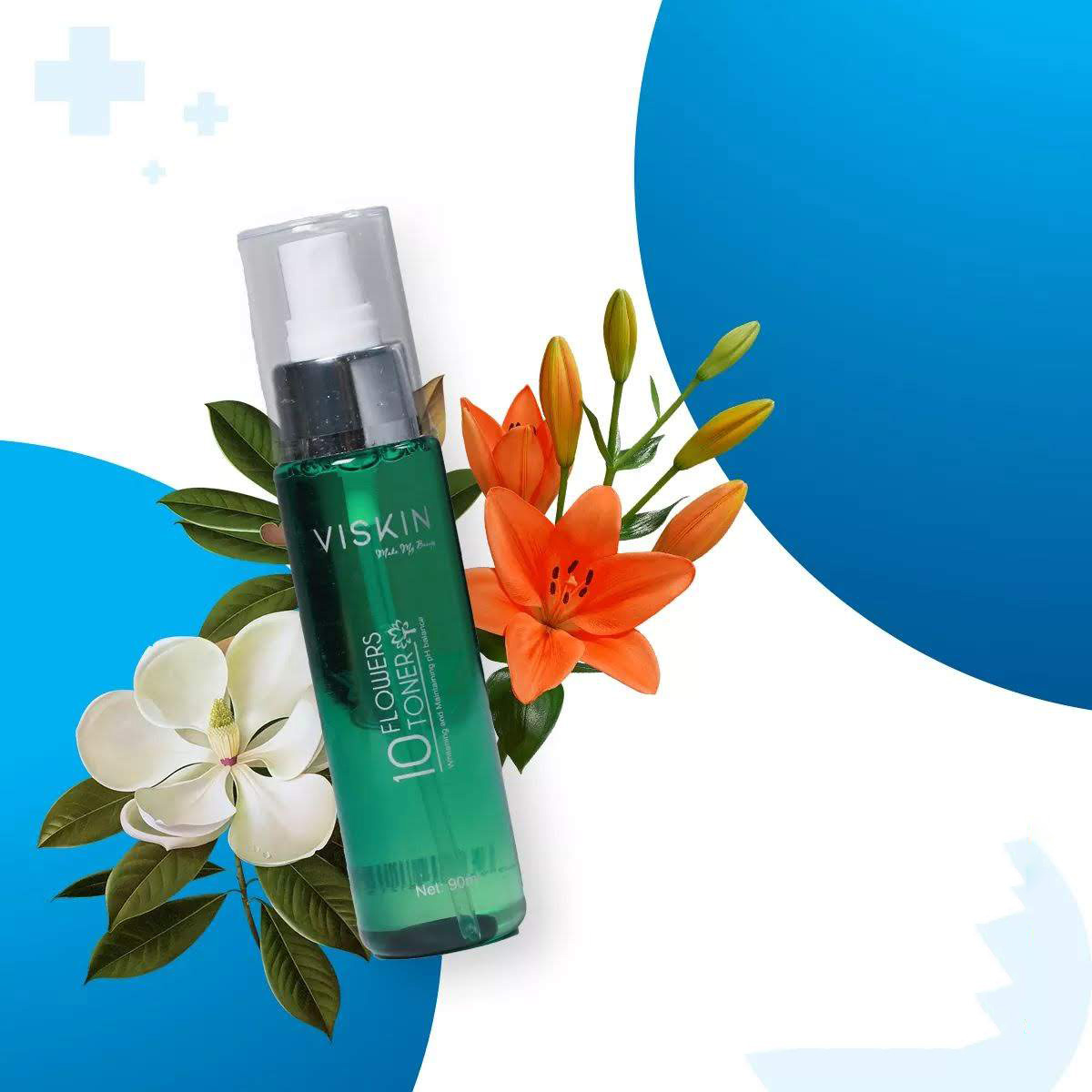 VISKIN 10 FLOWERS TONER - NƯỚC HOA HỒNG 10 LOÀI HOA VISKIN - pH 5.5