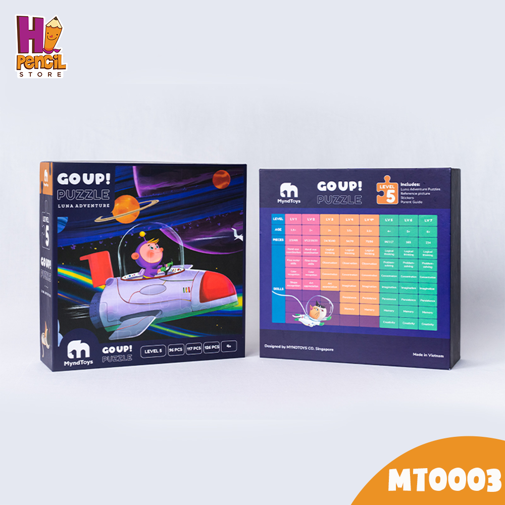 Đồ Chơi Xếp Hình Du Hành Vũ Trụ MyndToys Go up Puzzle - Level 5 - Luna Adventure