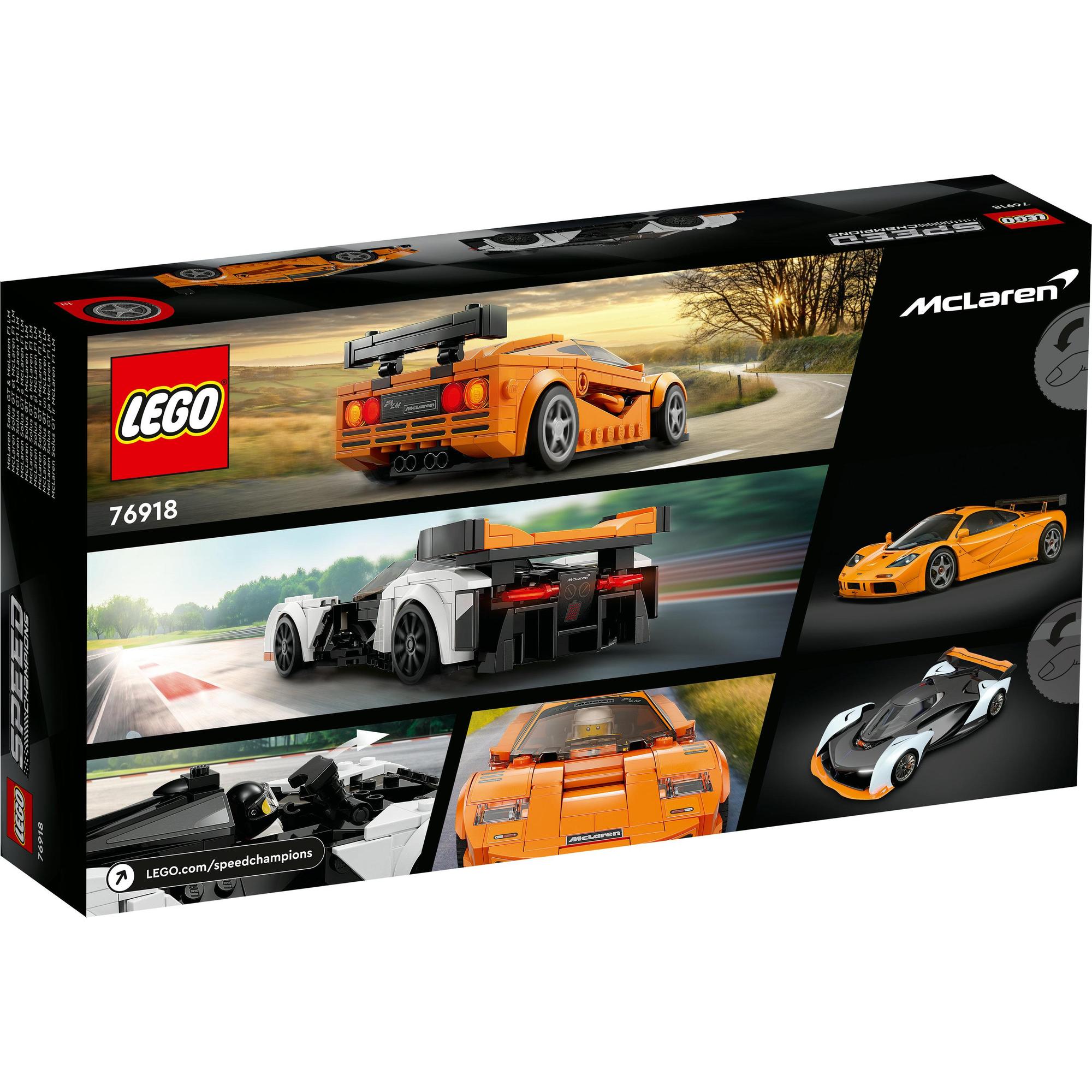 LEGO SPEED CHAMPIONS 76918 Siêu xe McLaren Solus GT &amp; McLaren F1 LM (581 chi tiết)