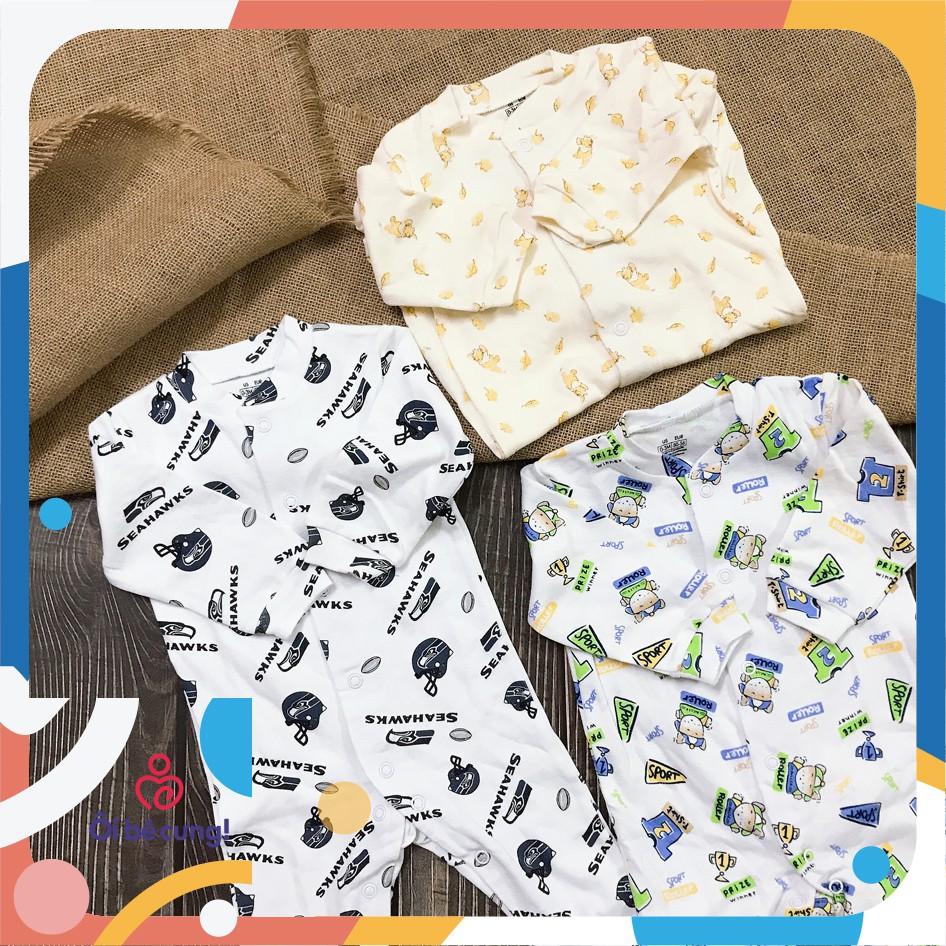 Bộ Bodysuit Dài Tay Cho Bé Trai Và Bé Gái 0-9M set 3