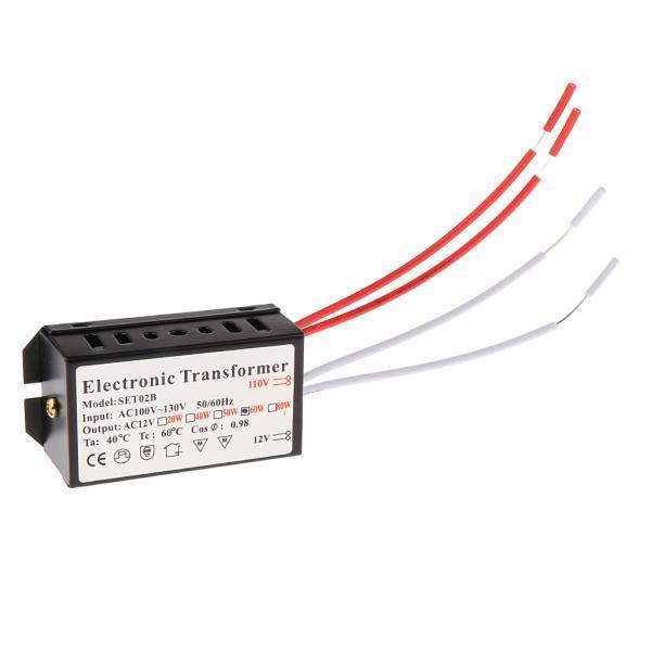 2x60W Power Voltage  Converter, Convert  110V to AC12V for Lamps