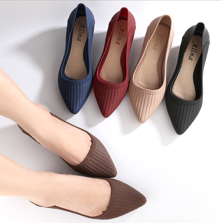 Giầy nhựa chịu nước kẻ chìm chịu nước thời trang GN13