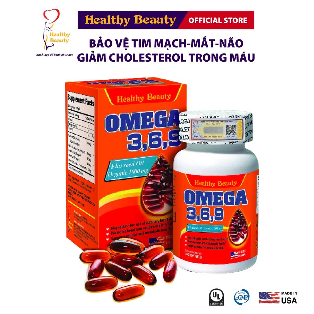 Viên Uống Healthy Beauty Omega 3,6,9 Từ Dầu Hạt Lanh