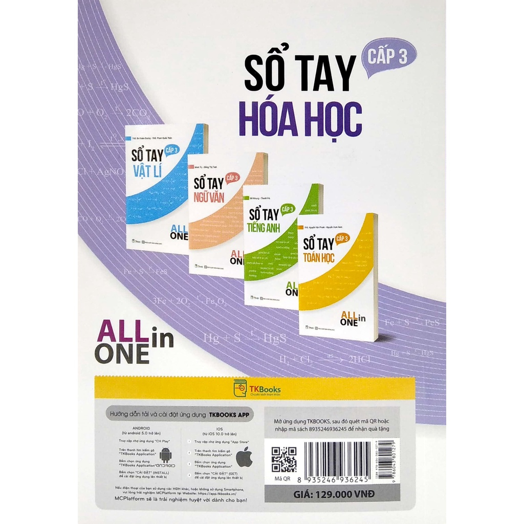 Sách - Sổ tay hóa học cấp 3 - All in one - MC