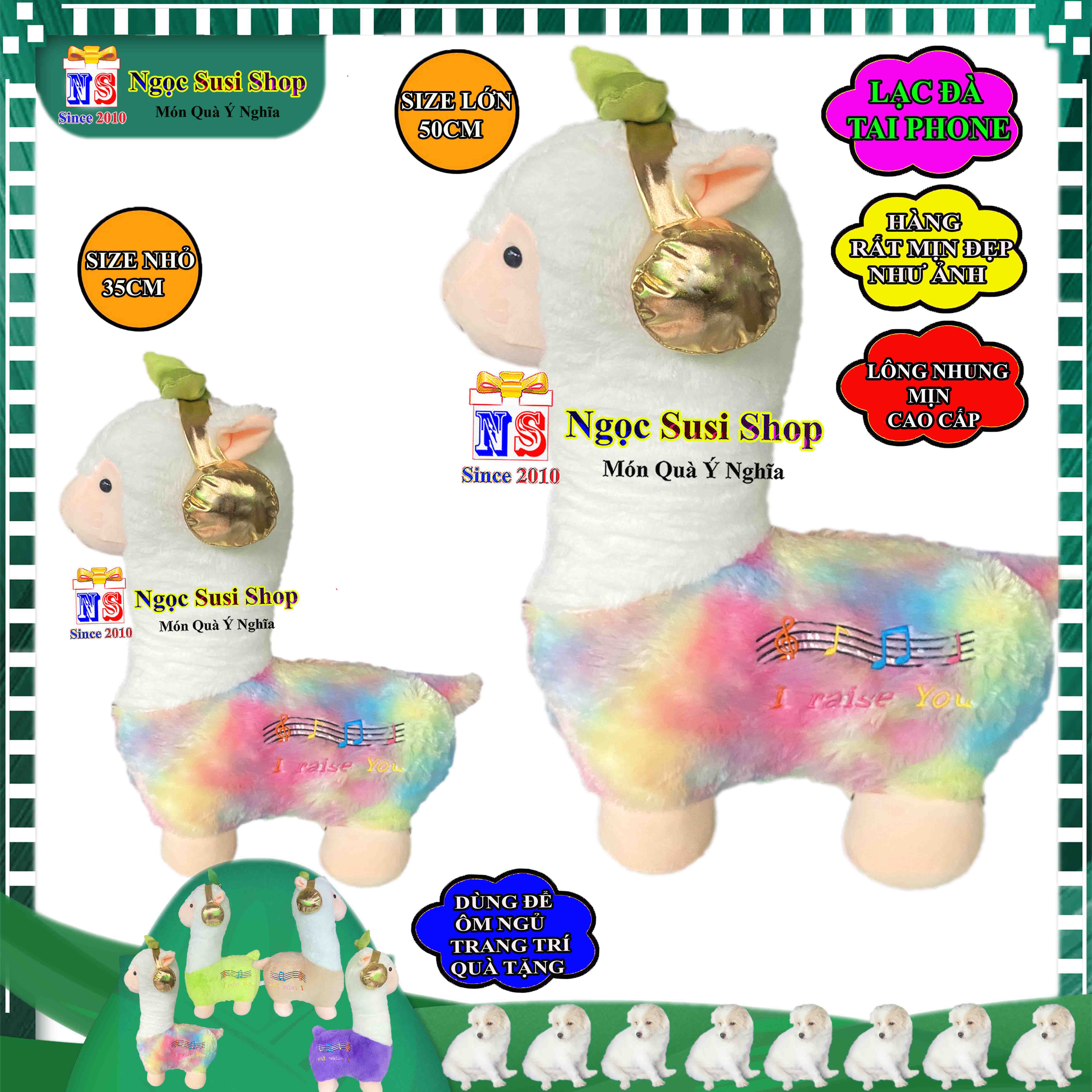 GỐI ÔM CON LẠC ĐÀ ĐEO TAI PHONE RẤT MỀM MỊN SIÊU ÊM - GẤU BÔNG HÌNH LẠC ĐÀ CAO CẤP