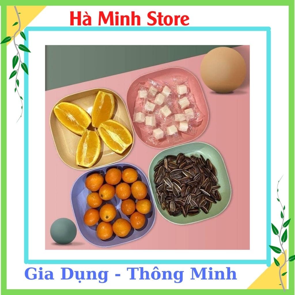 Sét 8 Đĩa Lúa Mạch Chữ Nhật, Màu Pastal, Siêu Xinh Siêu Siêu Ưu Đãi Đĩa Lúa Mạch Cao Cấp - Gia Dụng Hà Minh