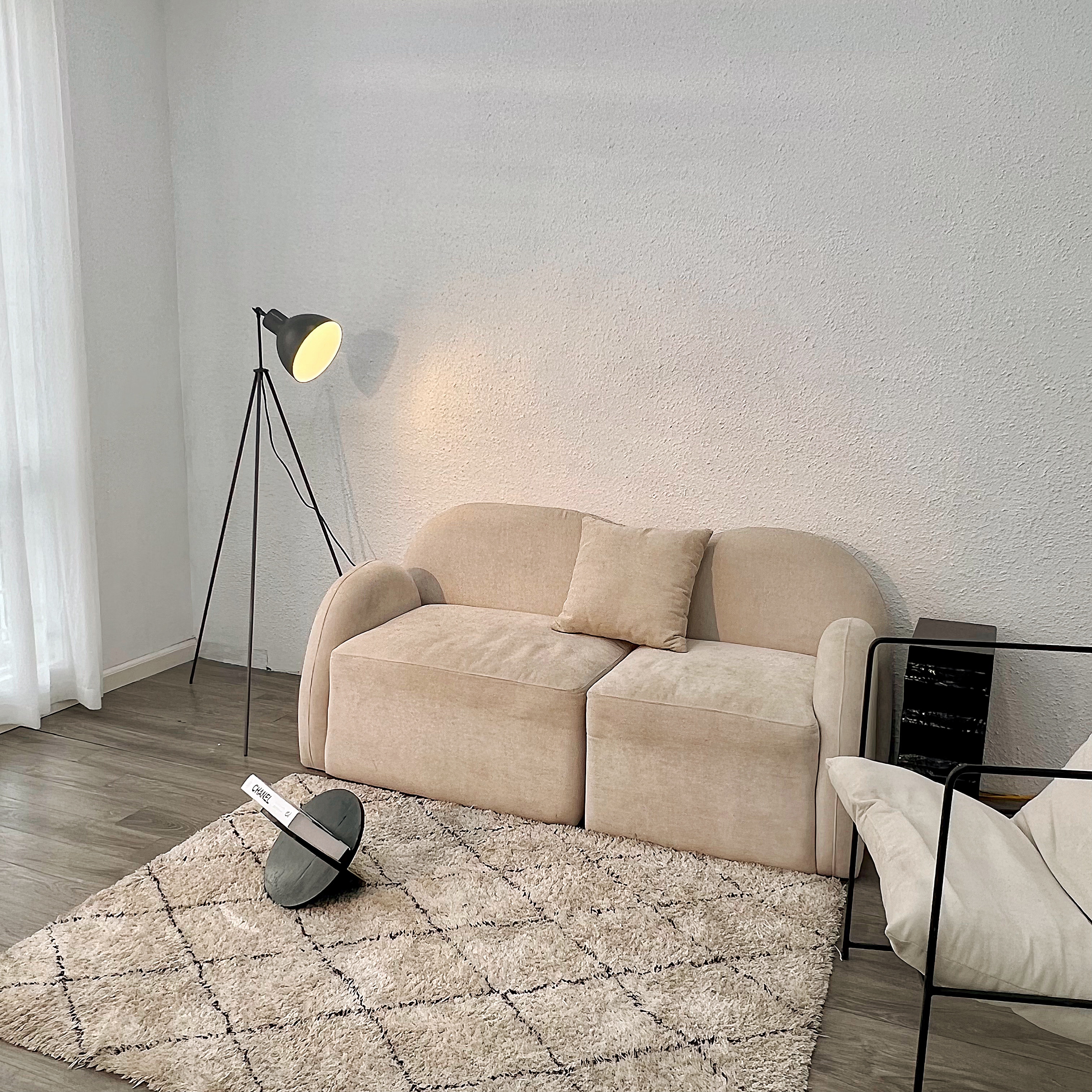 Đèn cây đứng chân máy màu xanh hiện đại, kiến trúc công nghiệp, minimalism DCLA011