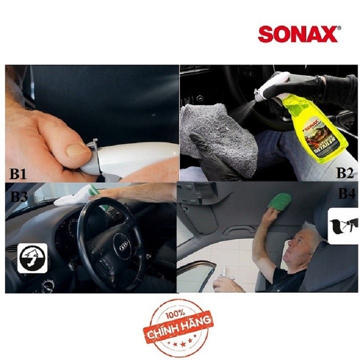 Dung dịch vệ sinh và bảo dưỡng nội thất ô tô Sonax 220400 Xtreme Interior Detailer - Hàng Nhập Khẩu