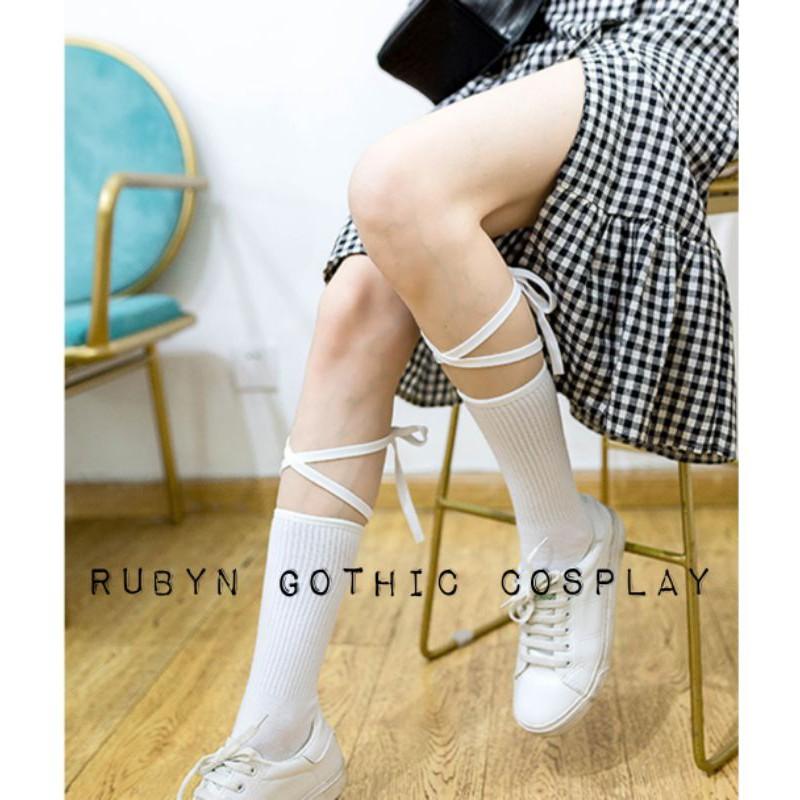 Tất cổ cao cột dây chéo phong cách lolita gothic ( hàng quảng châu