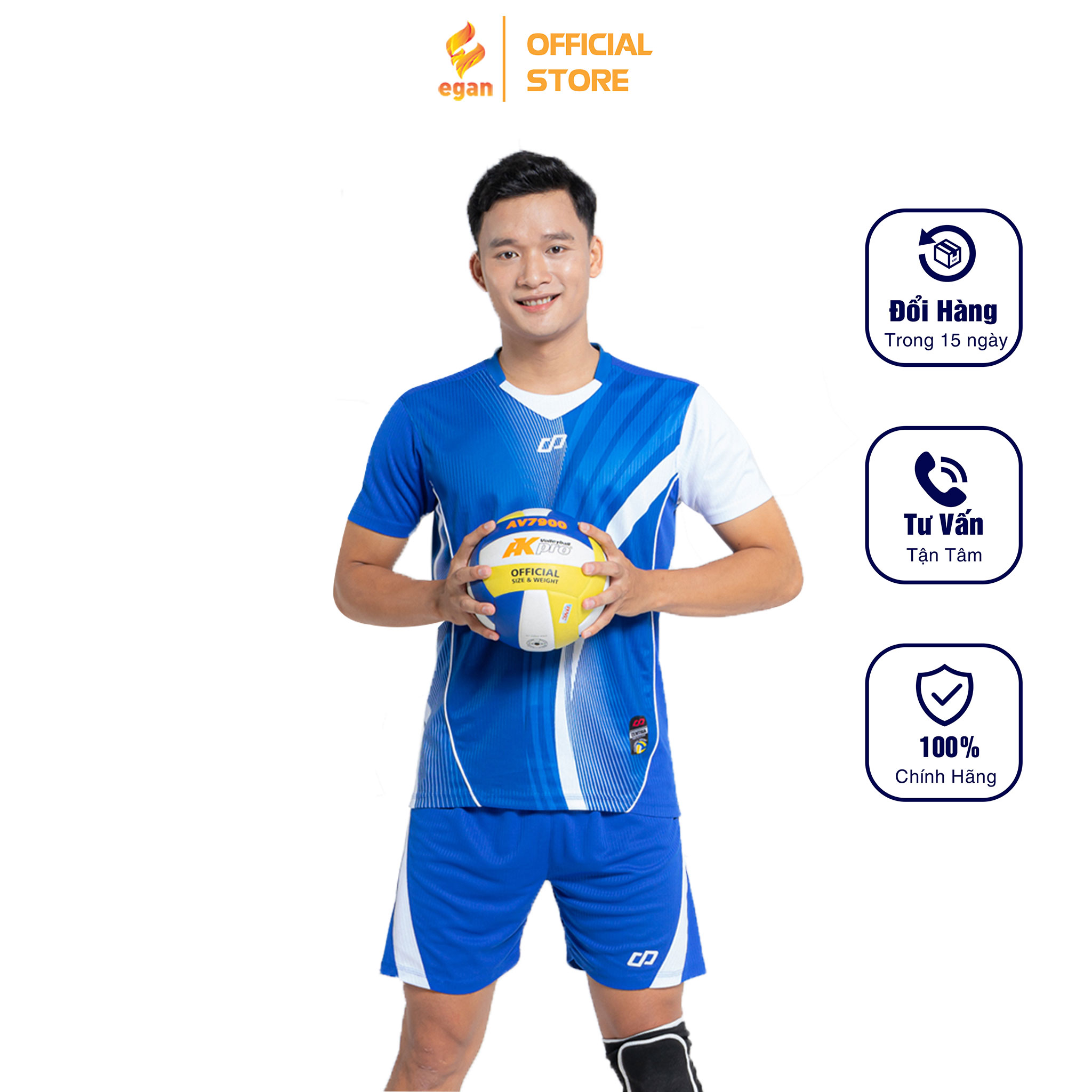 Bộ Quần Áo Thể Thao Bóng Chuyền Màu Bích Nam ZENTIGA - CP SPORT BC05