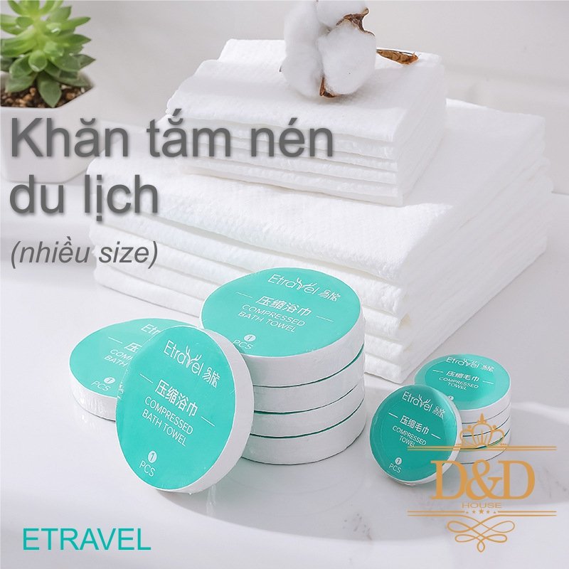 Khăn tắm nén du lịch dùng 1 lần ETRAVEL nhiều size