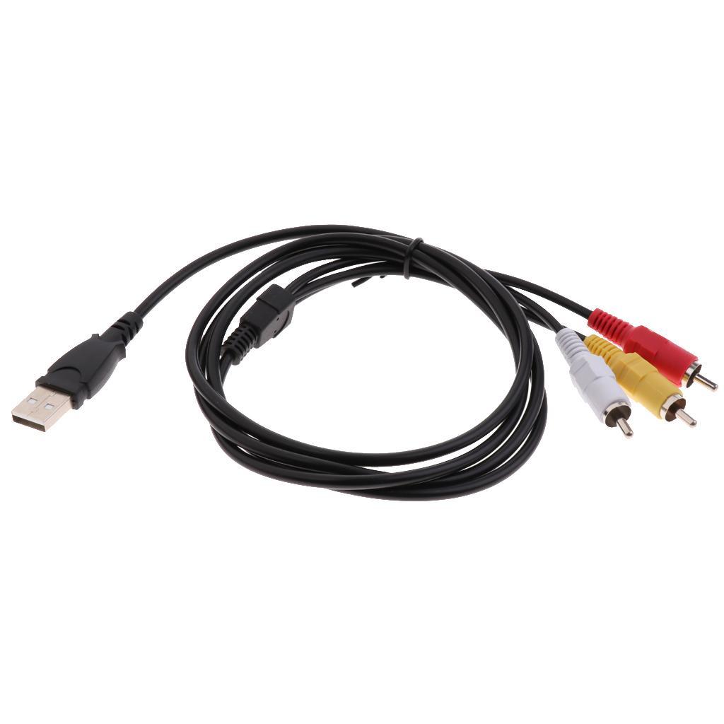 1.5 mm to Triple RCA Audio/Video Male Stereo Splitter Cable Adapter Cable