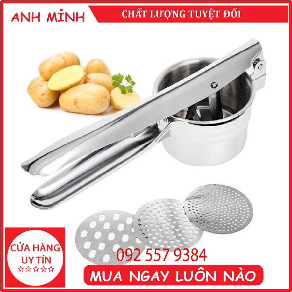 Dụng cụ làm bánh lọt - làm sợi bún đa năng 3 vỉ khuôn (Inox)