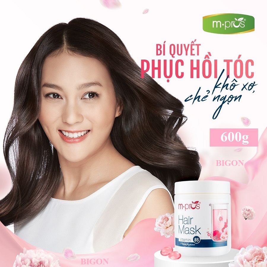 Hấp Dầu Siêu Dưỡng Hương Nước Hoa, Vitamin B5 M.Pros 600g / Mặt Nạ Dưỡng Tóc M.Pros Hair Mask Vitamin B5 600g