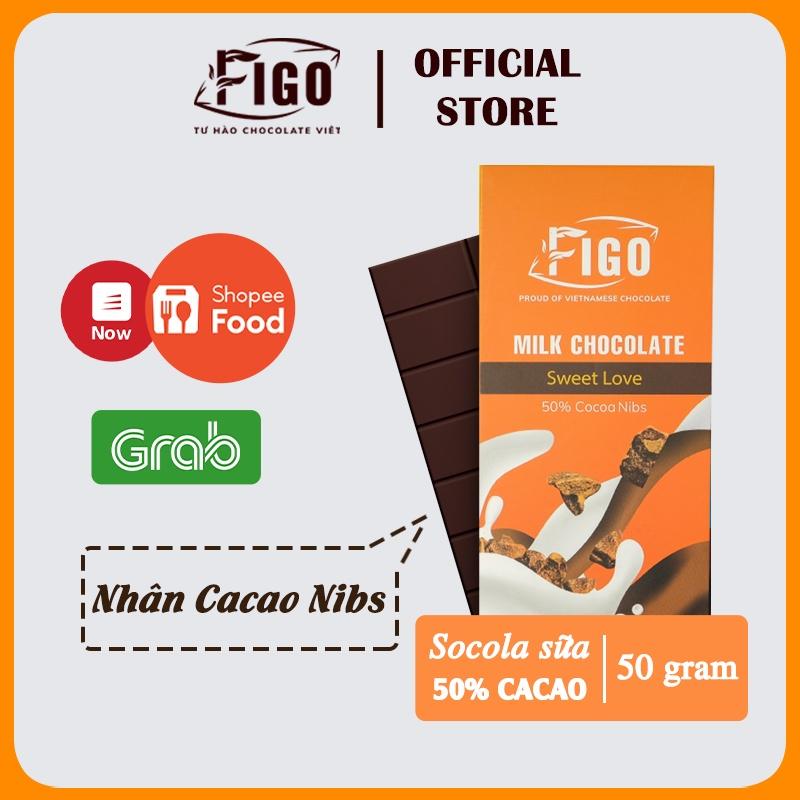 3 HỘP Socola Sữa MIX đủ vị FIGO siêu ngon, ĂN LÀ NGHIỀN| Milk Chocolate 50% Cacao 50gr