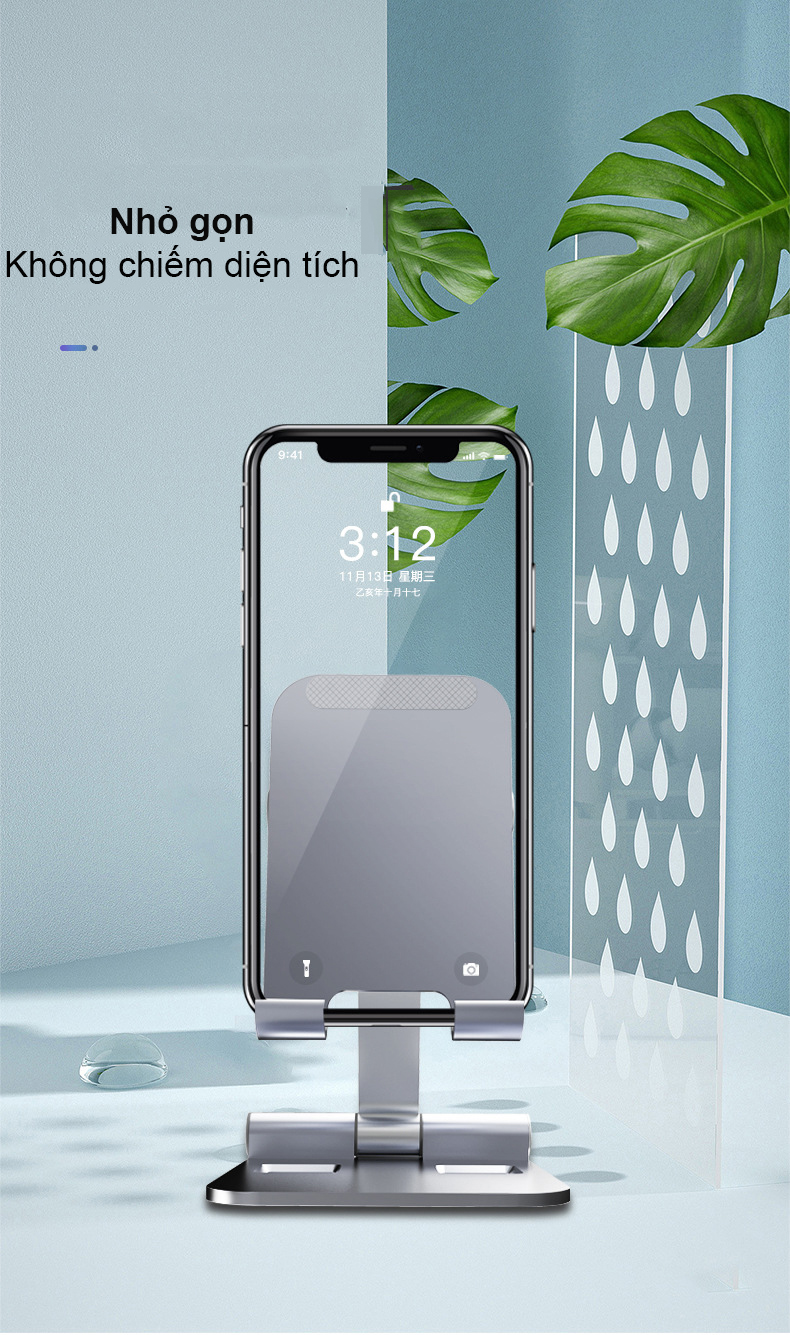 Giá Đỡ Điện Thoại, Máy Tính Bảng Chất Liệu Thép Không Gỉ Hợp Kim Nhôm Gập Hai Chỗ Cao Cấp. Hàng Chính Hãng Tamayoko FS077