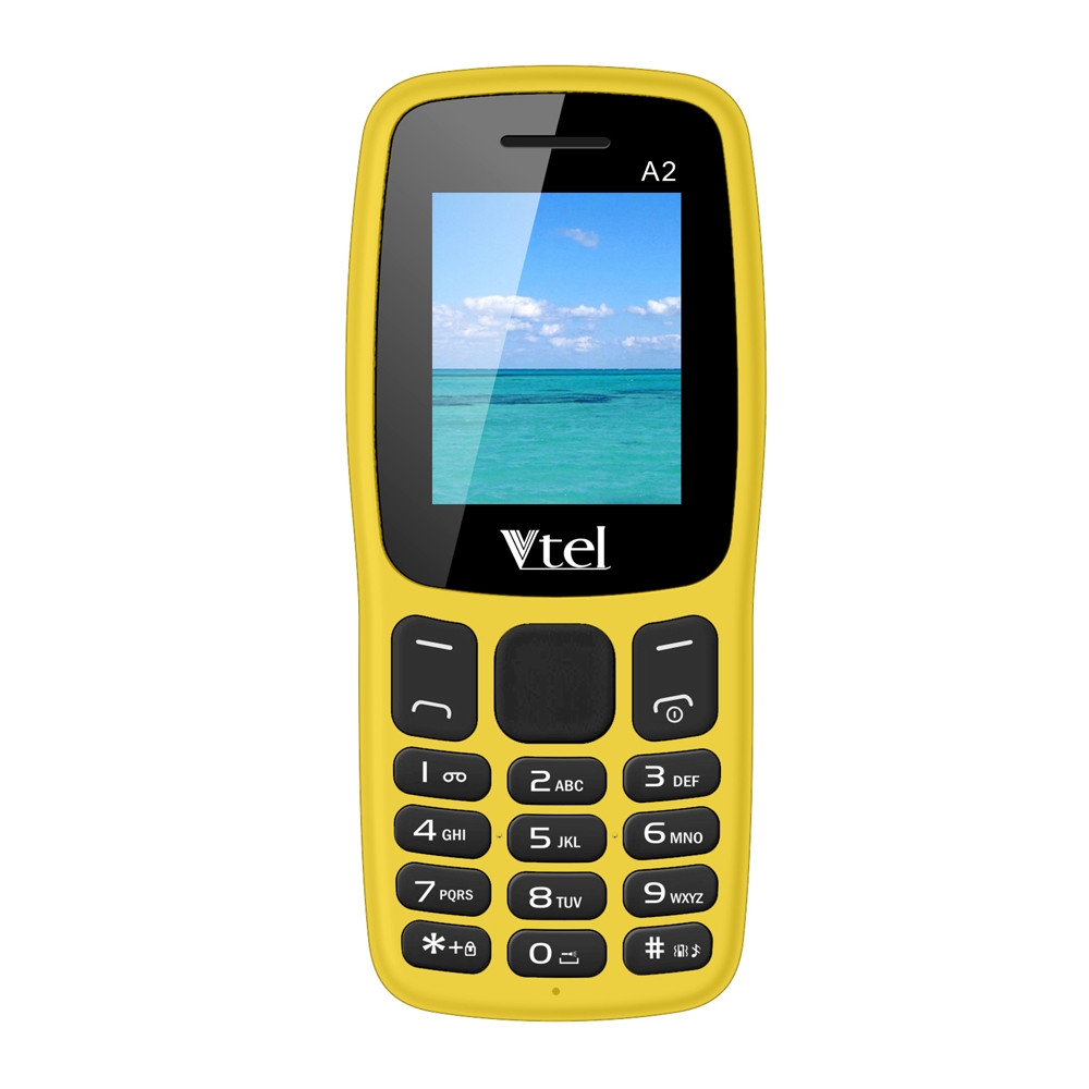Điện thoại di động GSM Vtel A2 (Màu Vàng) – Hàng chính hãng