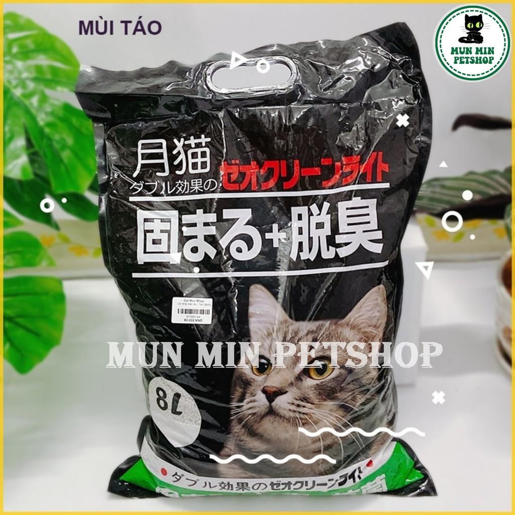 Cát vệ sinh mèo Cát NHẬT BẢN 8L BỊCH ĐEN MOONCAT siêu vón, mùi thơm, khử mùi tốt, thành phần tự nhiên