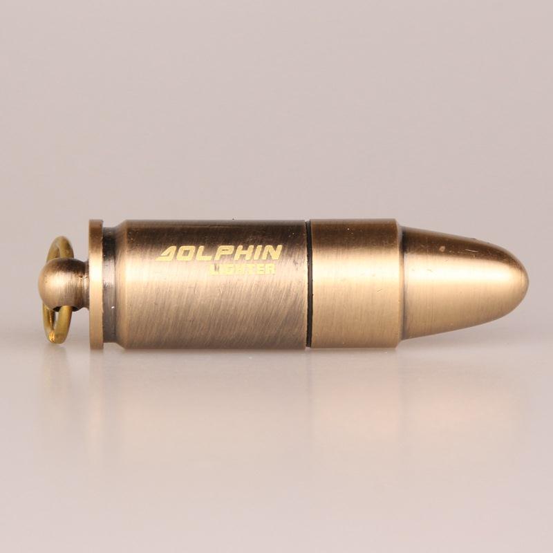 Vỏ Hộp Quẹt Bật Lửa xăng đá nhỏ gọn kiêm móc khóa tiện dụng Dolphin HY-631 - dùng xăng bấc đá cao cấp