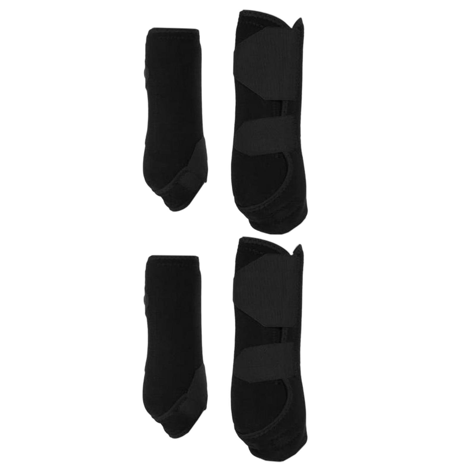 4x Neoprene Horse Boots Leg Wraps Shock Absorbing for Equestrian Equipment