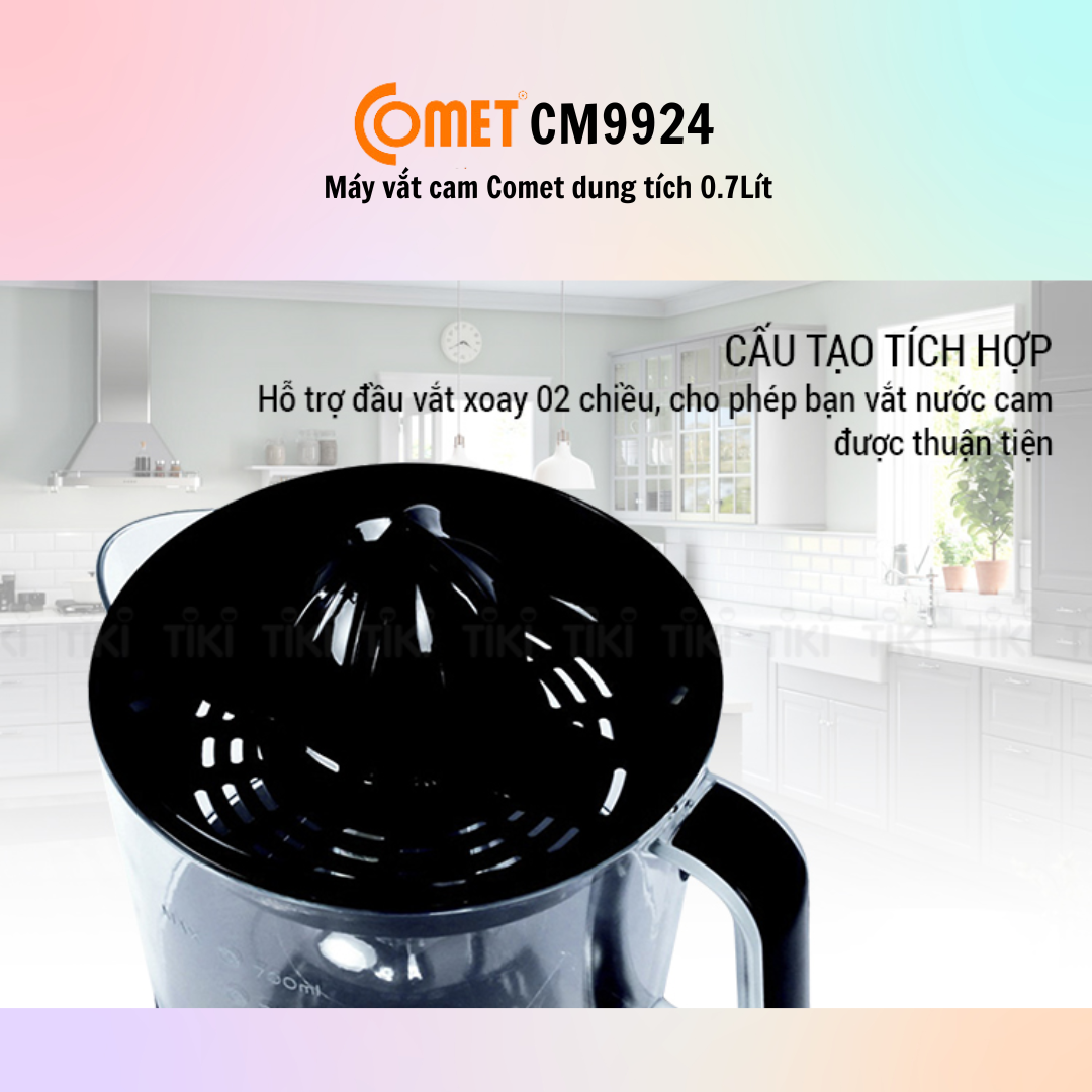 Máy vắt cam Comet CM9924 dung tích 0.7Lít - Hàng Chính Hãng - Bảo Hành 12 Tháng