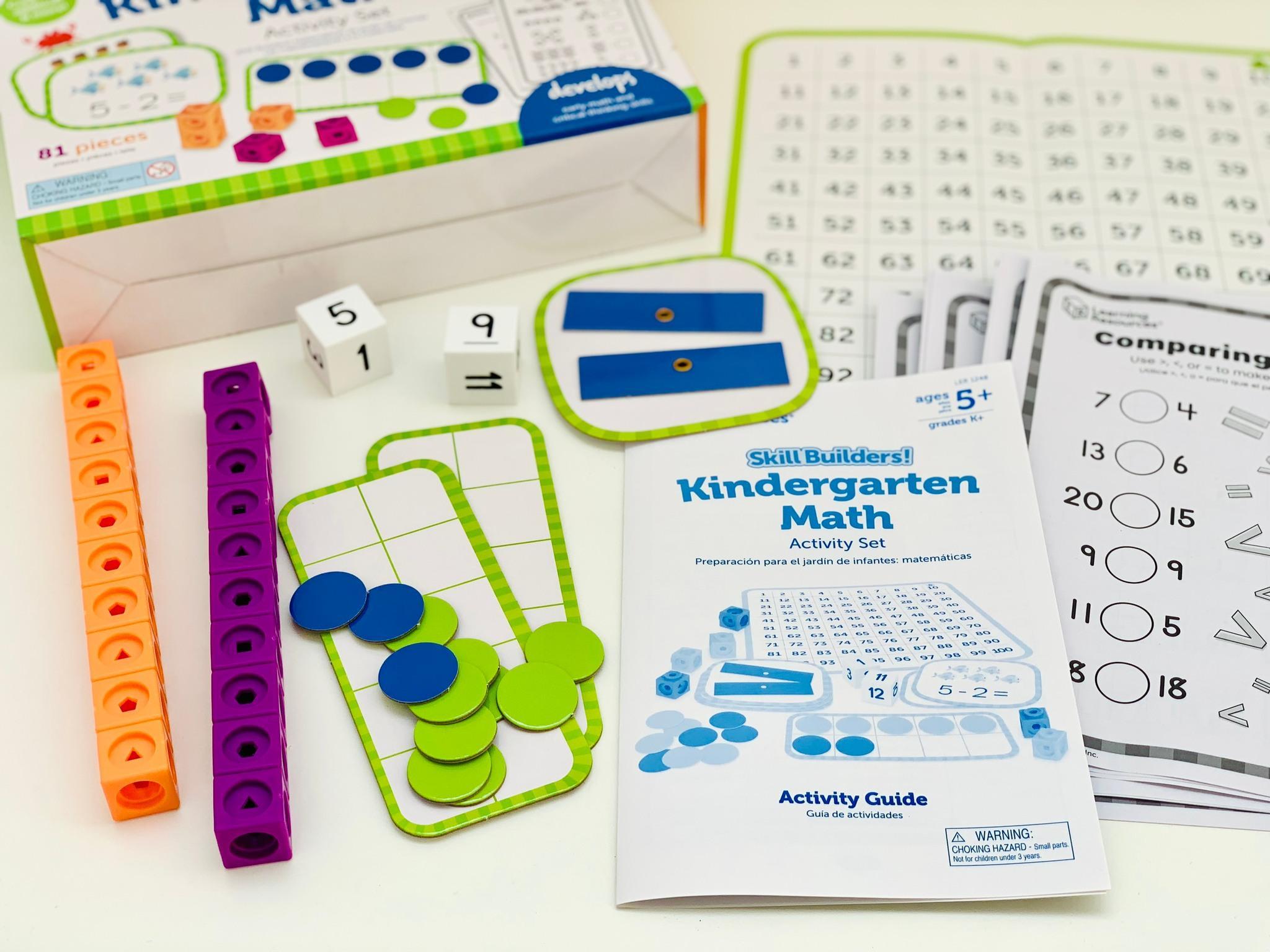 Learning Resources Đồ chơi xây dựng kỹ năng! Học toán tuổi mẫu giáo  - Skill Builders! Kindergarten Math