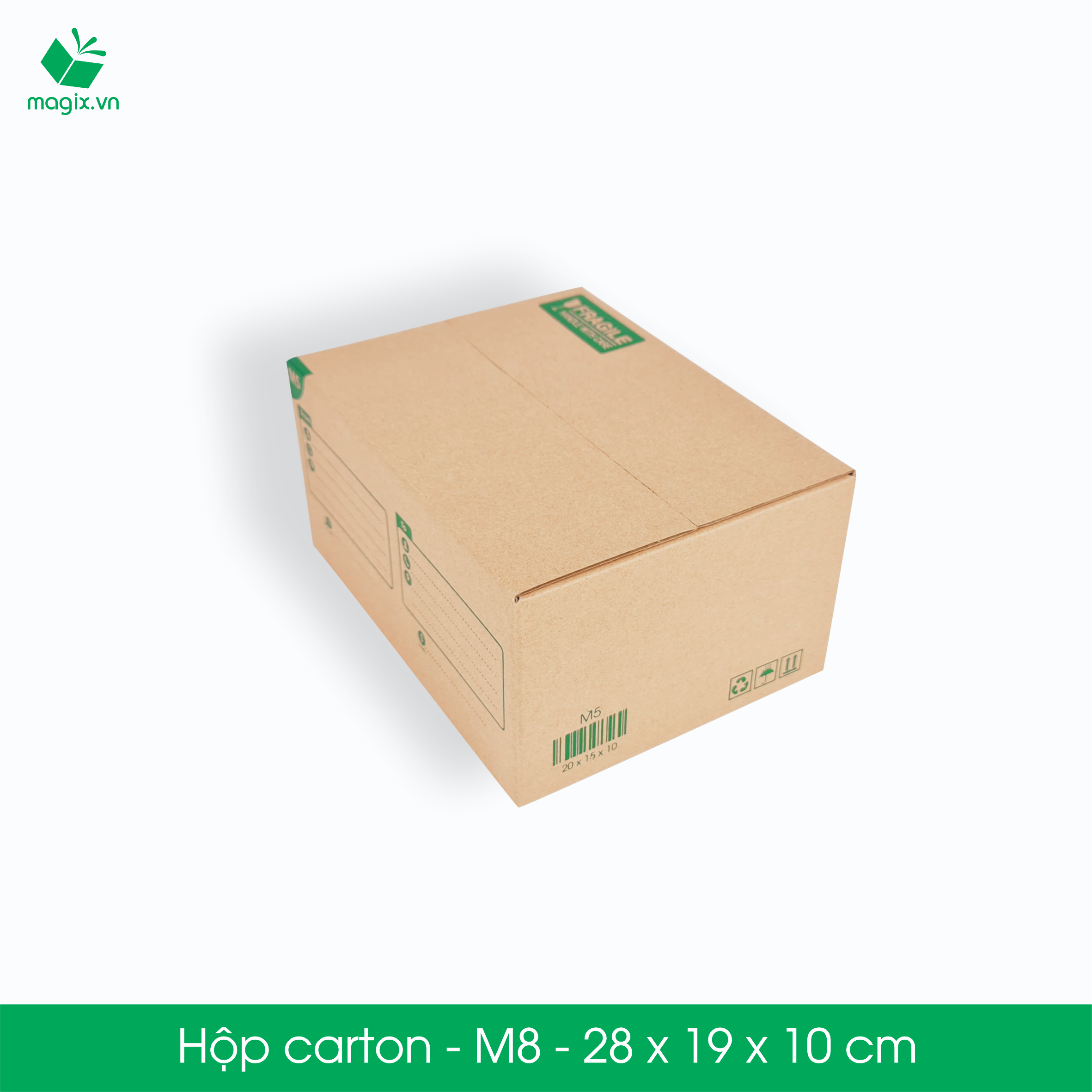 M8 - 28x19x10 cm - 60 Thùng hộp carton