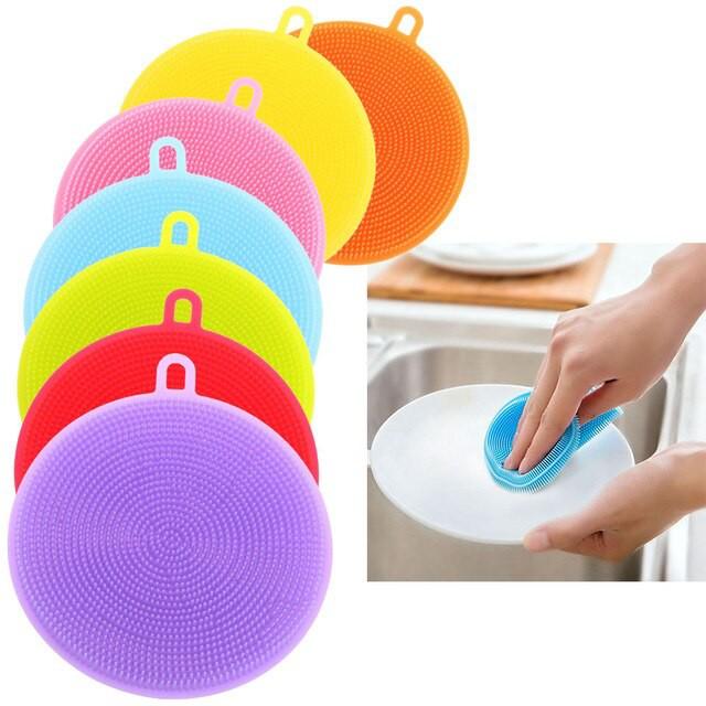 Miếng silicon cọ rửa,lót tay chống nóng tiện dụng