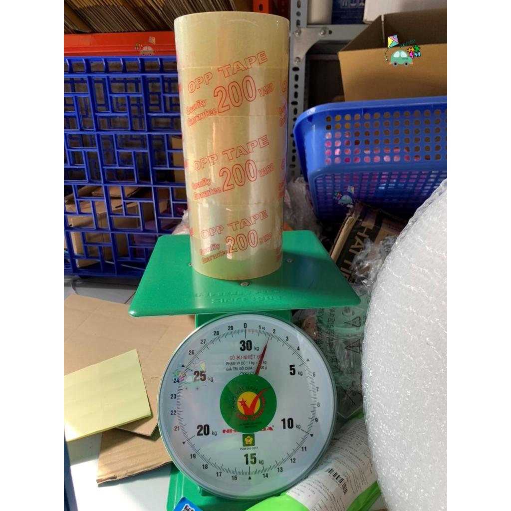 Băng keo trong 5 phân - 200Yard - 6 cuộn/1Cây nặng 1.8Kg và lẻ 1 cuộn 5 phân 299gram